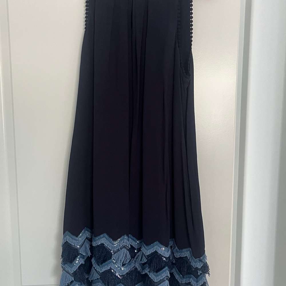 Maeve Navy Dress with Blue Accents